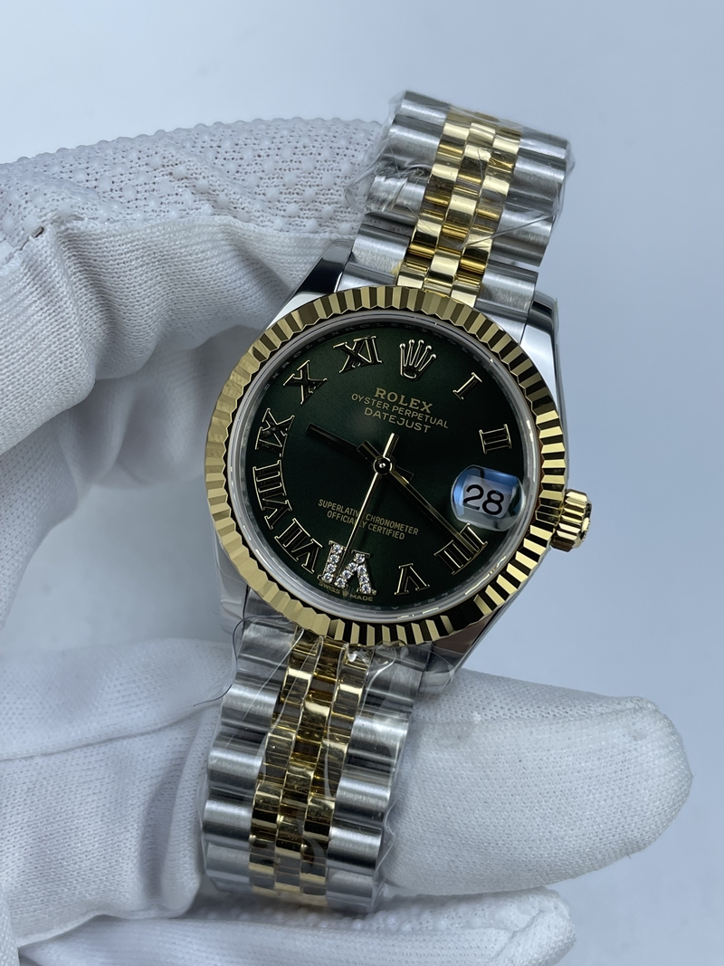 (준비완료/특급배송)NO.2525/롤렉스 데이저스트 31mm 여성용 시계 그린다이얼 (할인판매)
