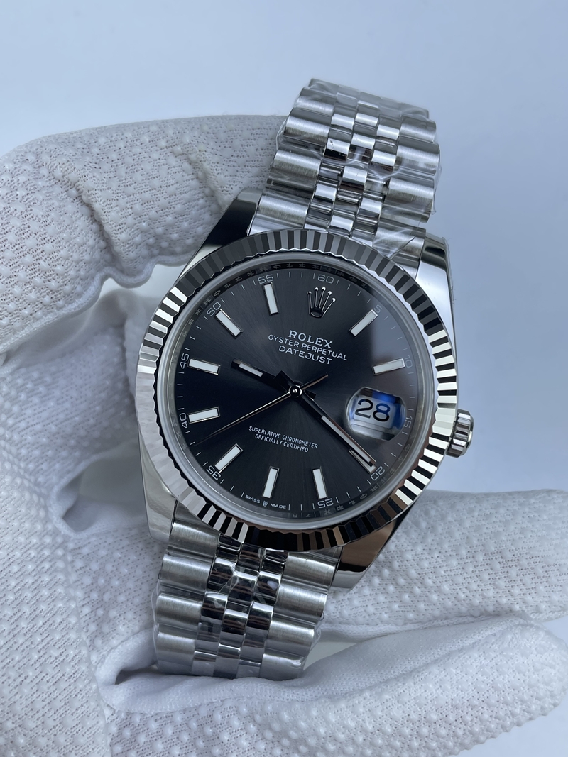 (준비완료/특급배송)NO.3077/롤렉스 데이저스트 41 그레이 바 인덱스 126334 QP공장