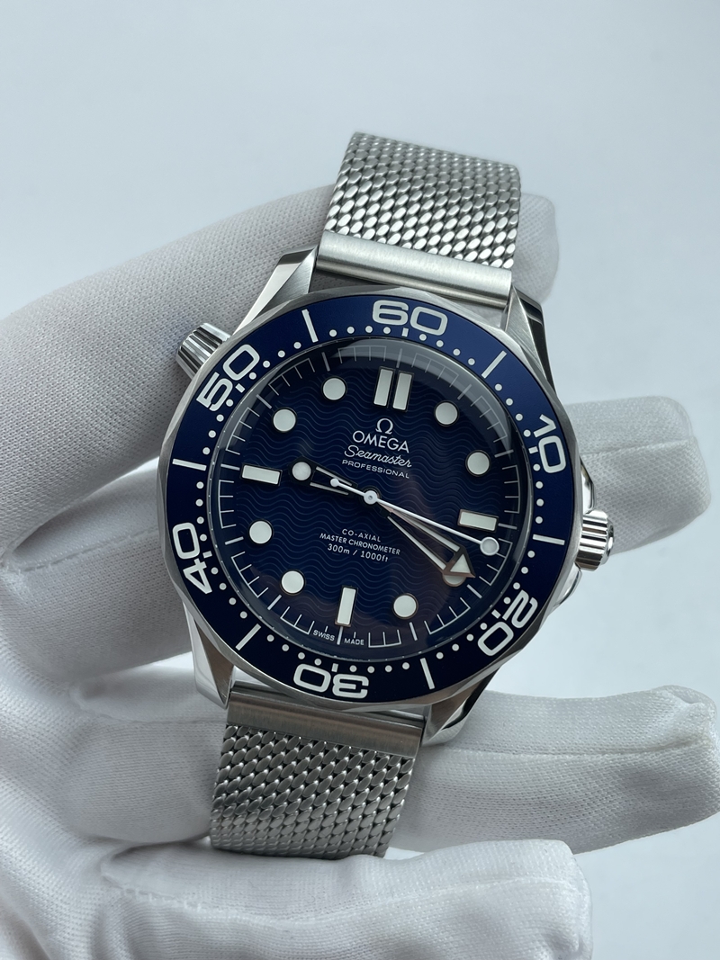 (준비완료/특급배송)NO.3593/VS공장 오메가 씨마스터 제임스본드 60주년 블루다이얼 메쉬