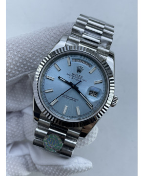 (준비완료/특급배송)NO.3714/QP공장 롤렉스 데이데이트40 텅스텐 아이스블루다이얼